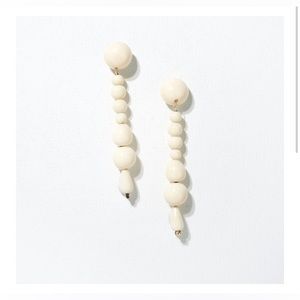 White Earrings Handmade